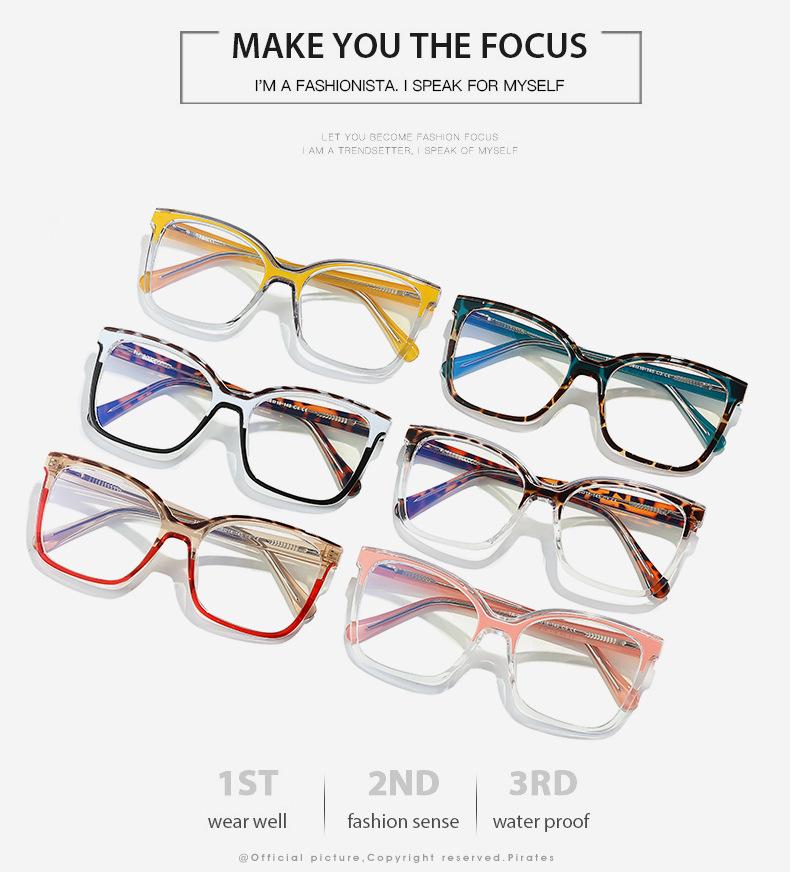 TR HD Cat Eye Blaulichtfilterbrille: Stilvoller europäischer und amerikanischer Farbblock-Trend