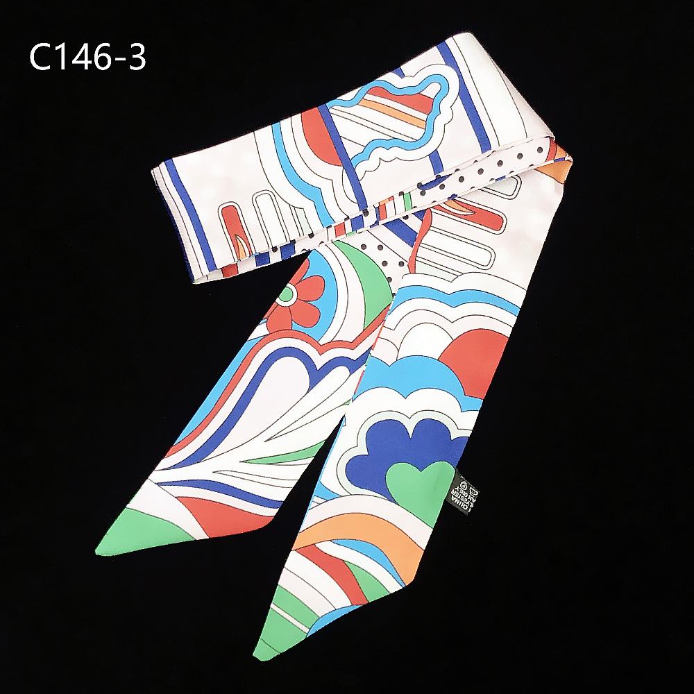 5*90Cm Europe And The United States New Long Scarf Small Scarf Diagonal Silk Scarf Twill Scarf Silk Scarf