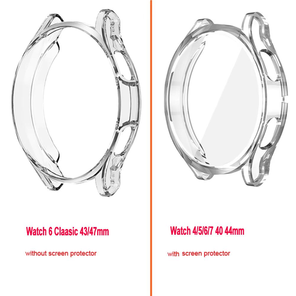Custodia in TPU + Cinturino per Samsung Galaxy Watch 7/6/5/4 40mm 44mm Bracciale in Acciaio Inossidabile Orologio 6Classic 43mm 47mm Cover Cinturino i