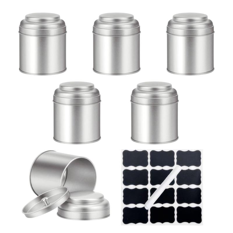 Bulk Teas Storage Container Double Layered Lid Tinplate Materials Large Capacity Kitchen Organiser for Candy