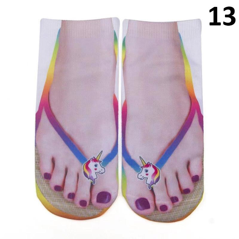 Uformelle flip-flops mønster tøfler sandaler korte sokker mannskap strømper lave ankelsokker