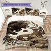 Bear and Panda Pattern Bedding uilt Set uilt Cover Pillowcase Home Decoration Birthday Gift (1 * duvet cover + 2 * pillowcase  without core)169