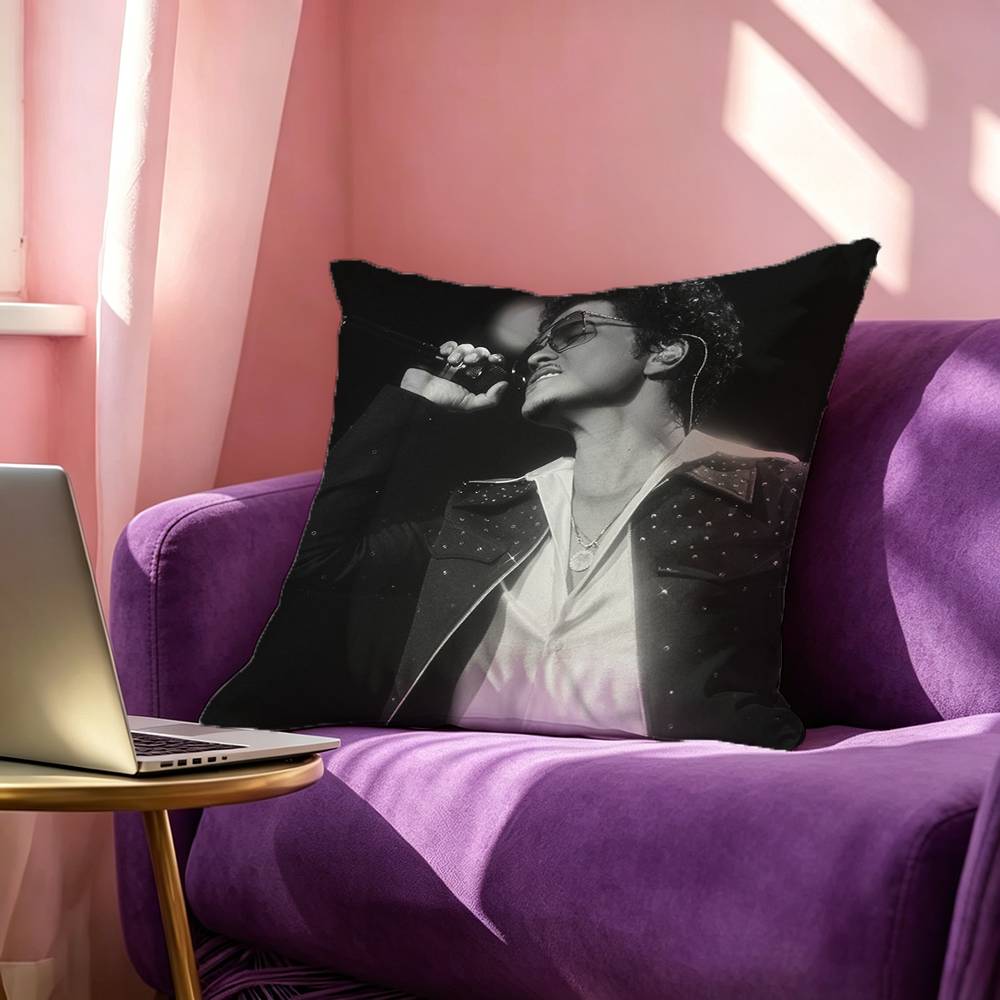 Sänger BBruno MMars Platz Doppelseitig bedruckte Kissenhülle Schlafzimmer Nachttischkissen Sofakissenbezug