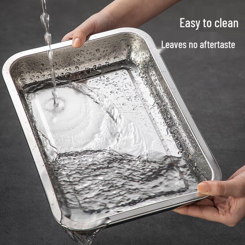 Stainless Steel Deep Square Plate