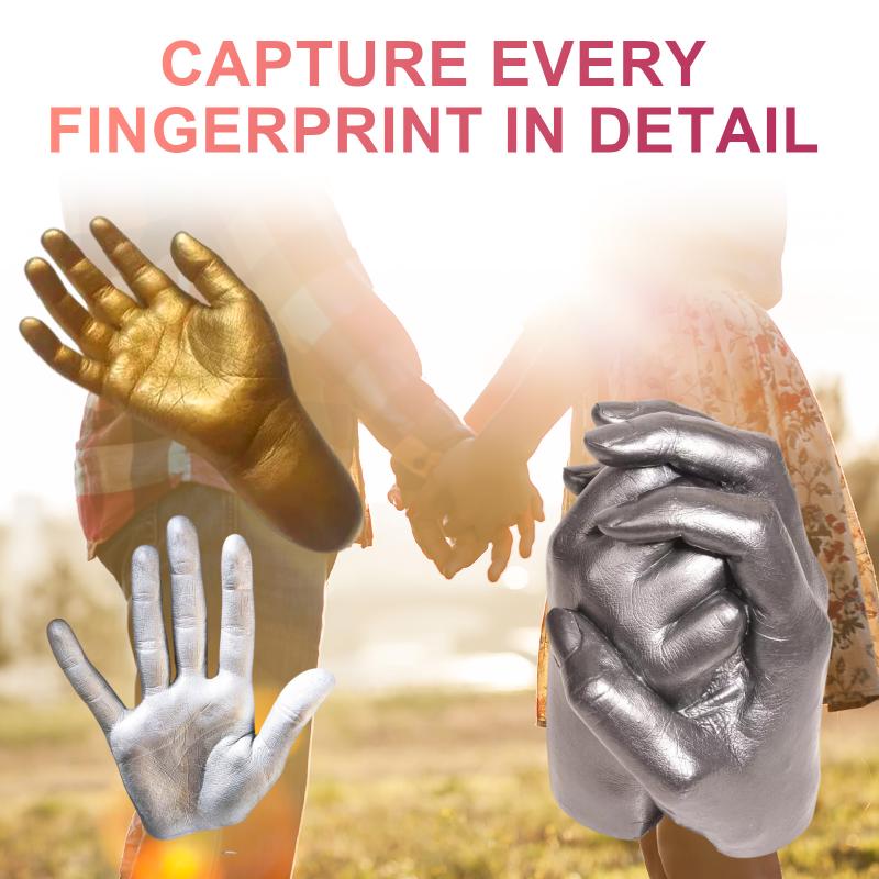 Hand Model Casting Kit for Couples DIY Plaster Keepsake Handmade Love Memory for Anniversary and Family Gift