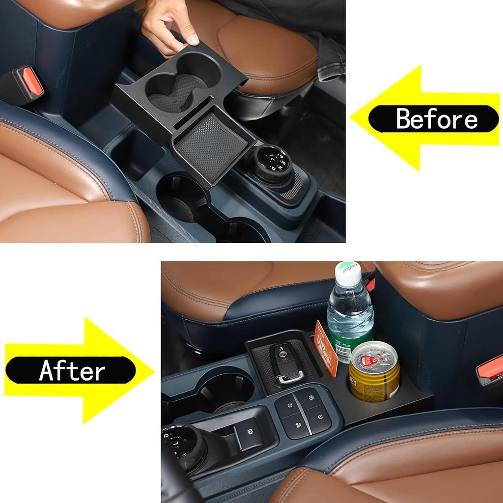 TOYCIDFG Car Center Console Cup Holder Organizer Tray Compatible With Ford Maverick -2025, Ert Assembly Storage Box ABS Interior Accessories Armrest