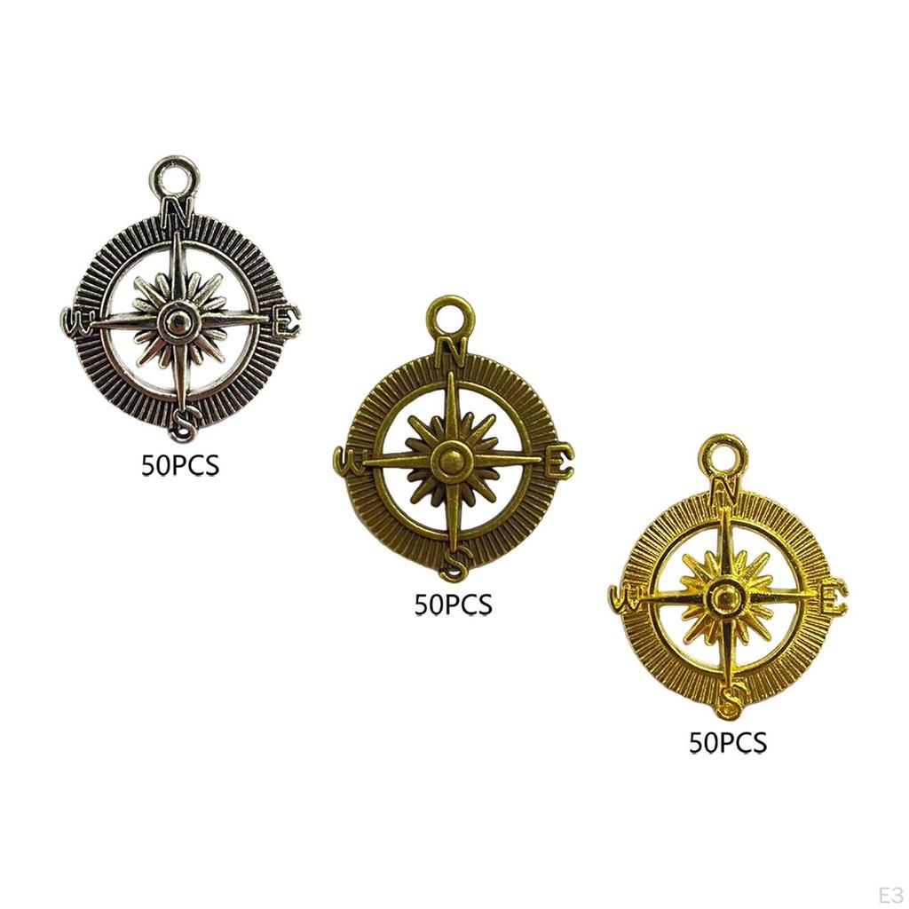 50 Pieces Charms for DIY Jewelry Projects, Alloy Accessories Hairpins