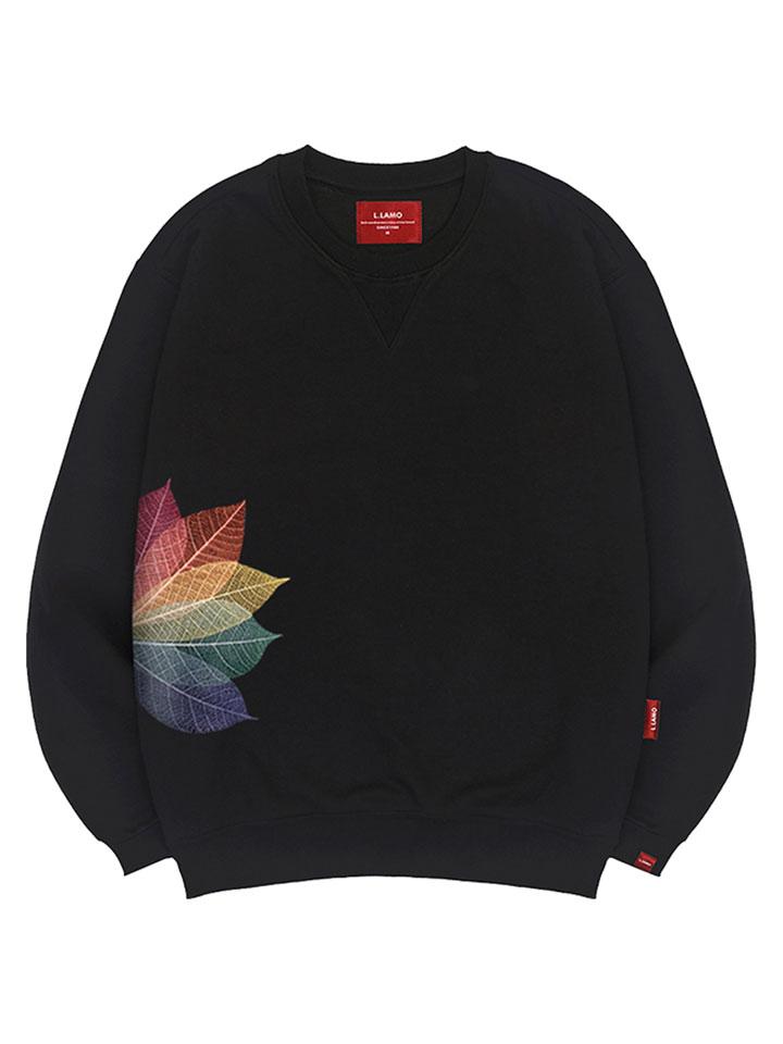Ellamo Leaf Sweatshirt Unisex Big Sizes S~4Xl