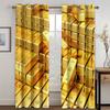Money Golden Coin US Dollars On Sale Windowpane Drapes Drapes Blinds for Kids Bedchamber Livingroom Space Kitchen Door Household Decoration 2Pieces