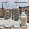 Large Capacity Glass Water Bottle With Time Marker Cover For Water Drink Transparent Milk Juice Simple Cup Birthday Gift