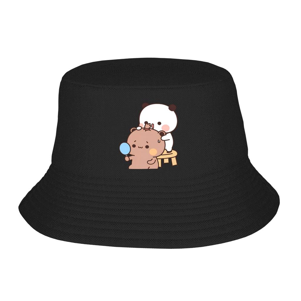 Style Bubu Yier Beer Cartoon Bucket Hat Women Foldable Hiking FisherUnisex Cap Vocation Getaway Headwear Boonie Hat