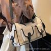 Large Capacity Business Trip Travel Bag Women's Bag 2025 New Casual Canvas Bag Men's and Women's Gym Bag Crossbody Handbag Trend