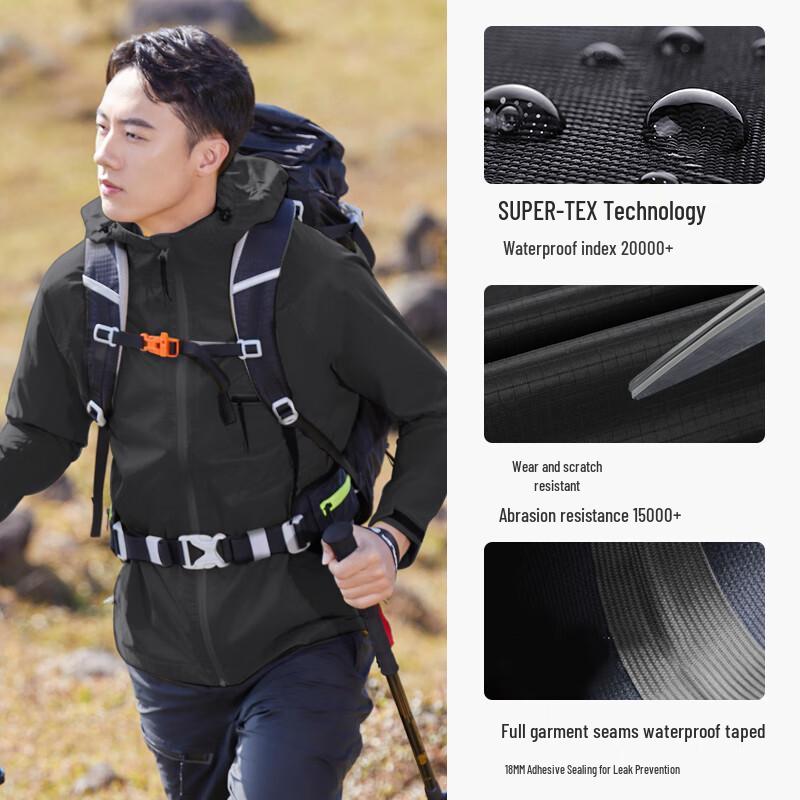 Men s 3-Layer Casual Outdoor Jacket F2815246 L