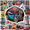 10/50Pcs Vintage Old Car Stickers Retro Modified Car Personality Graffiti Stickers Waterproof Luggage Skateboard Stickers