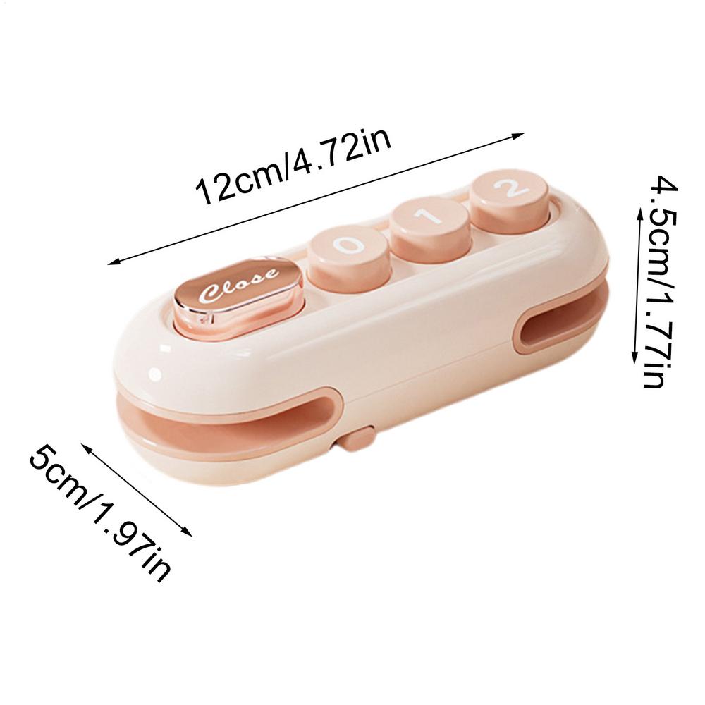 

Magnetic Bag Recloser Small Rechargeable Sealing Machine Bag Recloser With Magnet For Fridge For Snack Nuts Grains Candy Home рожевий