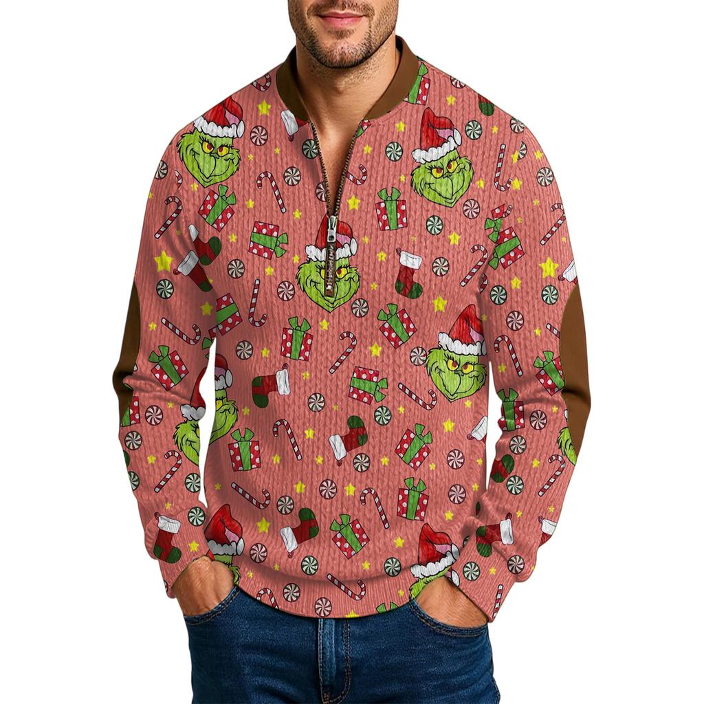 Men'S Outdoor Zipper Long Sleeved Sportswear Casual Sweatshirt