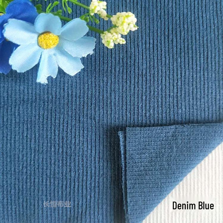 All-Cotton Knitted 2x2 Rib Fabric for Sweatshirt Neckline, Cuffs, and Hem