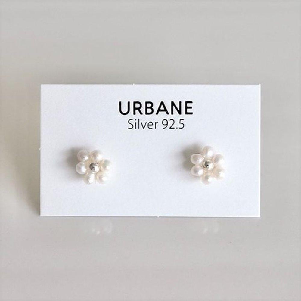 

(Silver925) Mini Pearl Flower Earrings Silver Simple Gorgeous
