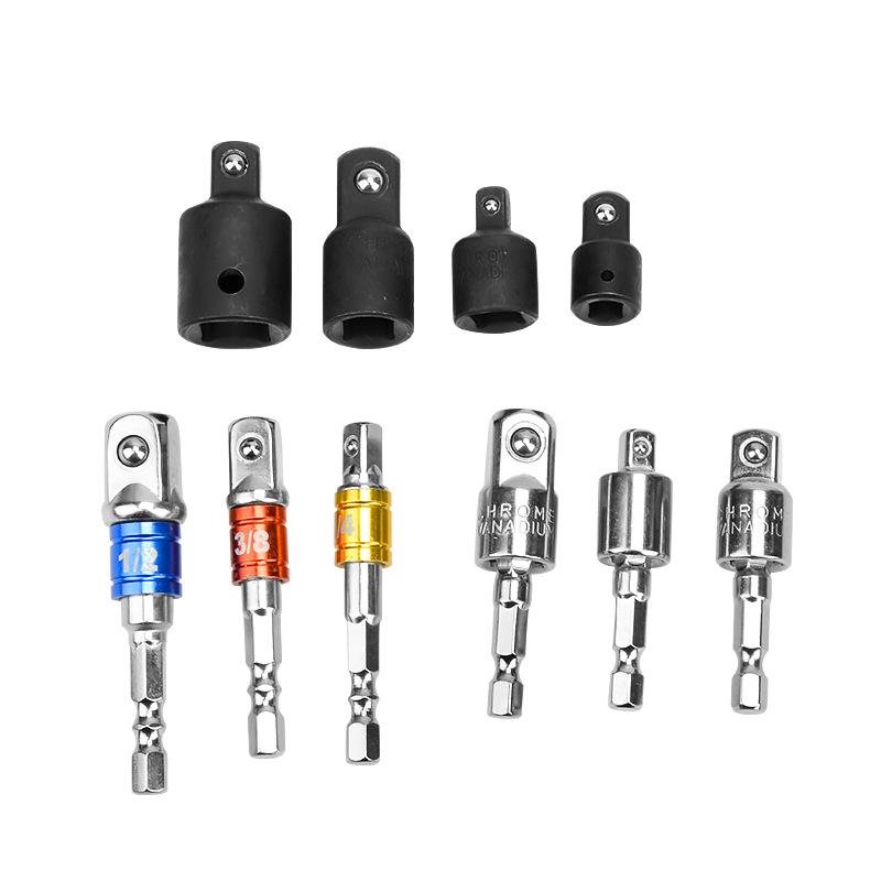 3-teiliger elektrischer Sechskant-Stecknussadapter mit Stahlkugelverbinder