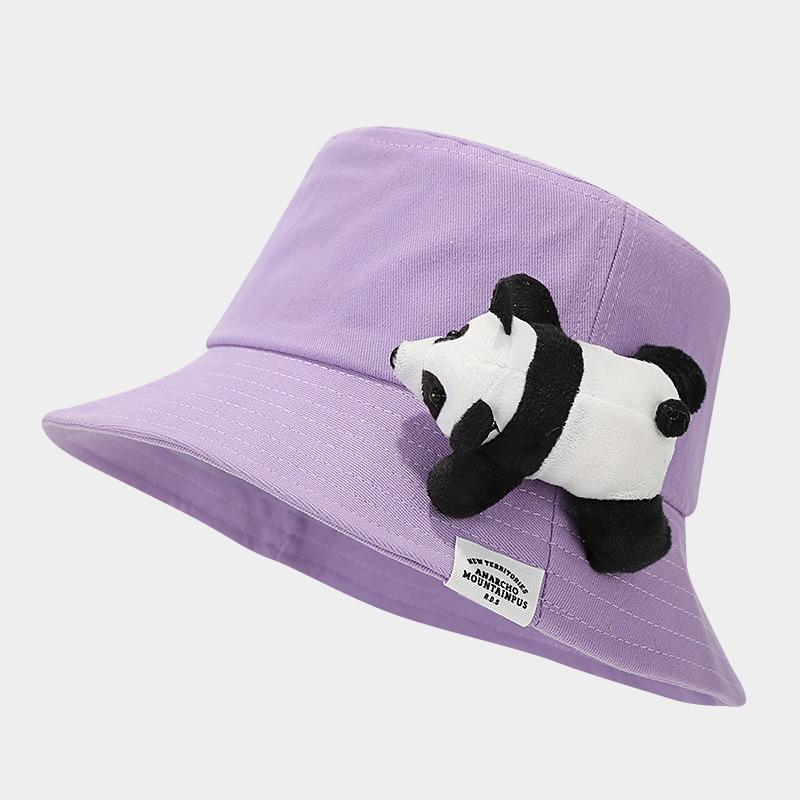 Cartoon cute panda bucket hat ins designer niche basin hat Korean version of college style couple hat