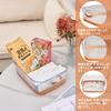 VECELO Storage Boxes, Set of 2, 29cm Wide x 21.5cm Deep x 15cm High, Fully Assembled, Compact, Compact Desk Storage for Cosmetics, Skincare,
