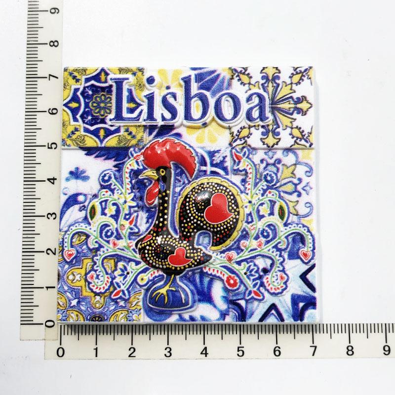 Portugal Fridge Magnets Creative Mosaic Lisbon Cock Tourist Souvenirs Refrigerator Magnetic Stickers Wedding Gifts