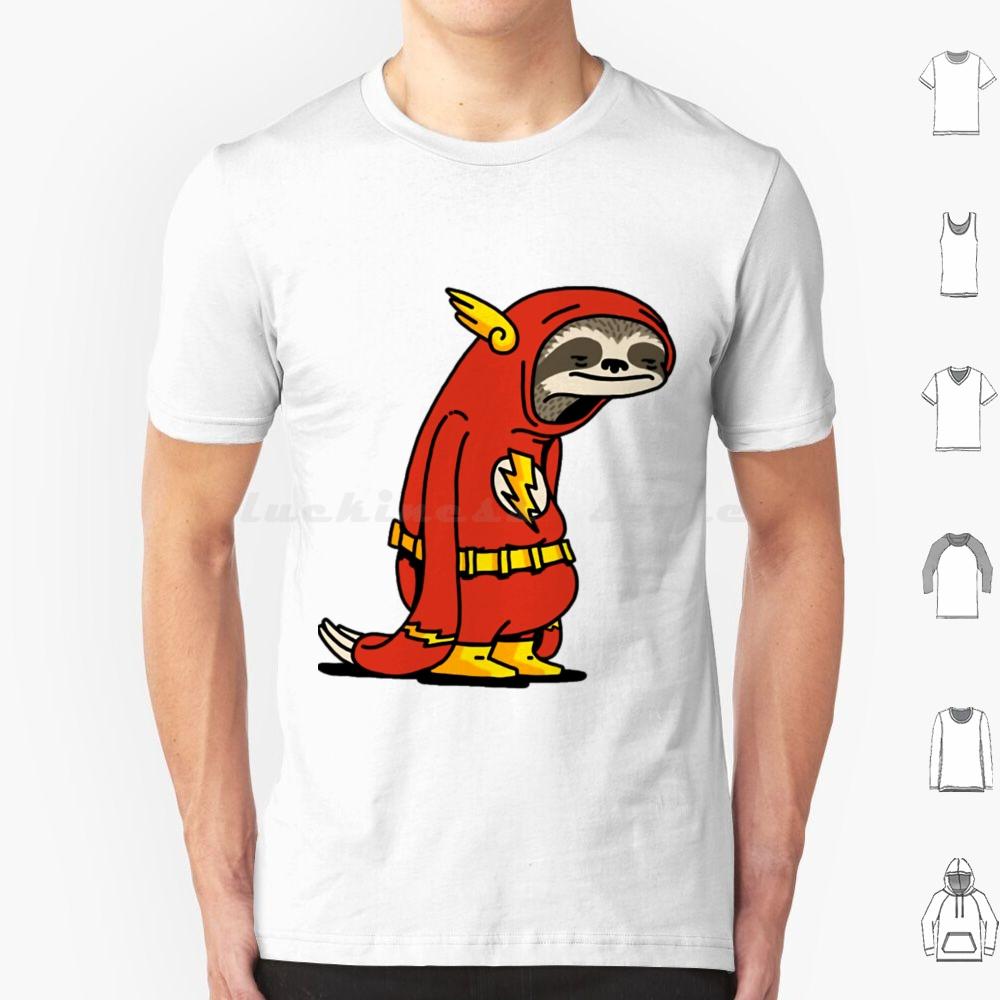 Flash Sloth Funny Superhero T Shirt Big Size 100 Cotton Flash Sloth Funny Superhero