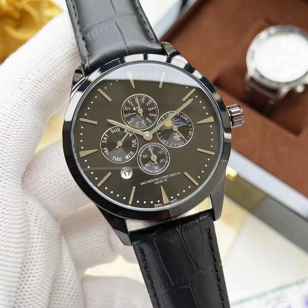 Business Casual Men's Automatic Stainless Steel Mechanical Watch Leather Strap