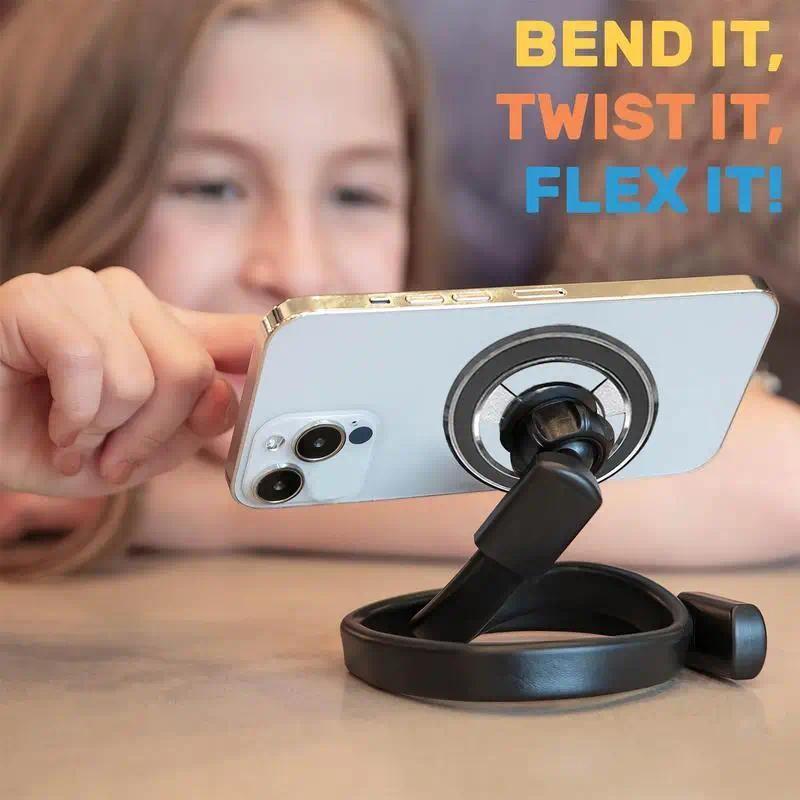 HdoorLink Kinderwagen-Telefonhalterung mit magnetischer Saugnapf-Flexibler Schwanenhals-Telefonhalter Handyhalter für Kinderwagen Laufband Spin Bike