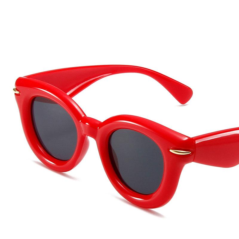 Inflated Round Punk Sunglasses Women Men Y2k Sports Glasses for Ladies Vintage Steampunk Eyewear Shades