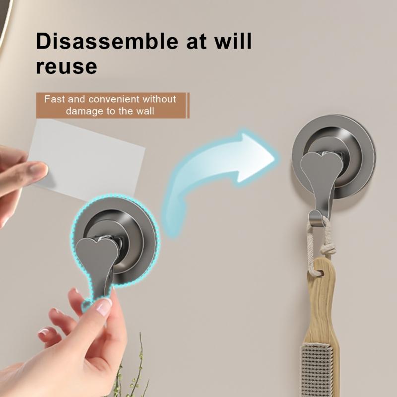 Stable Suction Cup Hook for Storage Not Drill Installation ABS Wall Hook Vacuum Suction Hook Simple Install for Home