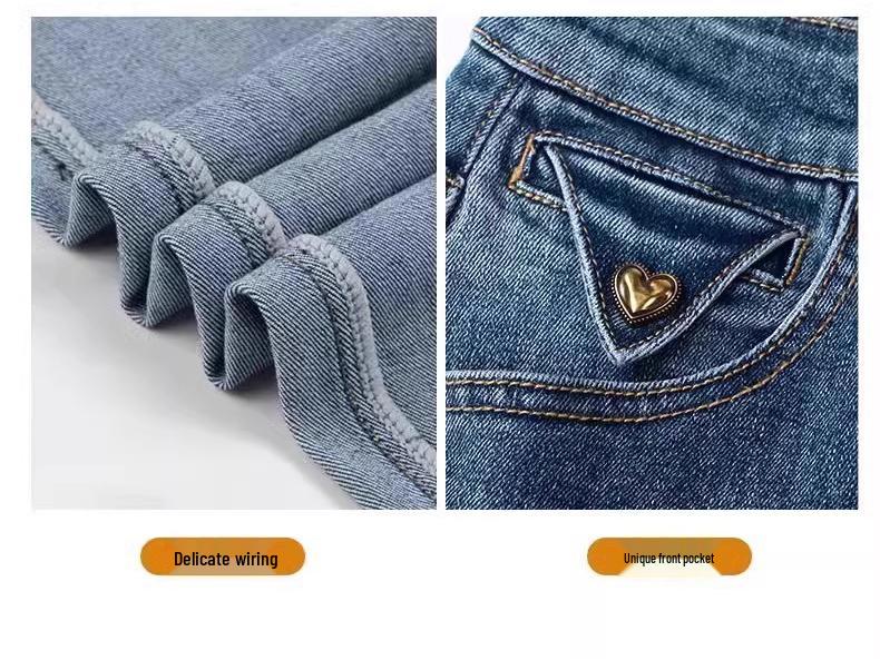 Džíny s vysokým pasem a rovnými nohavicemi pro ženy - Léto 2025 Zeštíhlující styl zakrývající boky