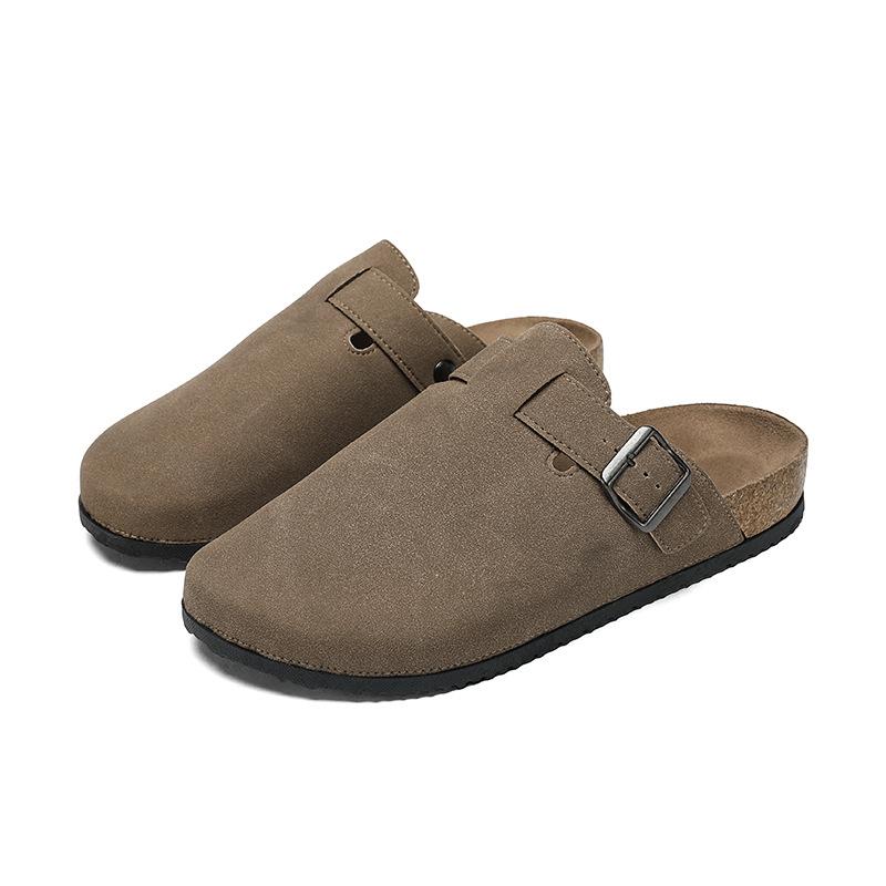 Comfortable And Non-Slip Men'S And Women'S Bag Head Slippers Couple Cork Tow Large Size Roman Shoes Half Tow Lazy Shoes Tide Slippers Batch