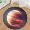 Round Carpet Moon Star Carpet for Living Room Galaxy Non-slip Mat Rugs Blue Decorative Floor Mat