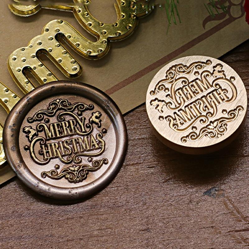2.5cm For Christmas Card Seal Junk Journal Scrapbook Decoration For Festival Gift Wrapping Cards