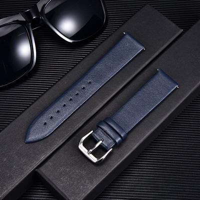 Neues, weiches, dünnes Kalbsleder-Echtlederarmband, 14 mm, 16 mm, 18 mm, 20 mm, 22 mm, Ersatzarmband für Herren und Damen, Uhrenzubehör