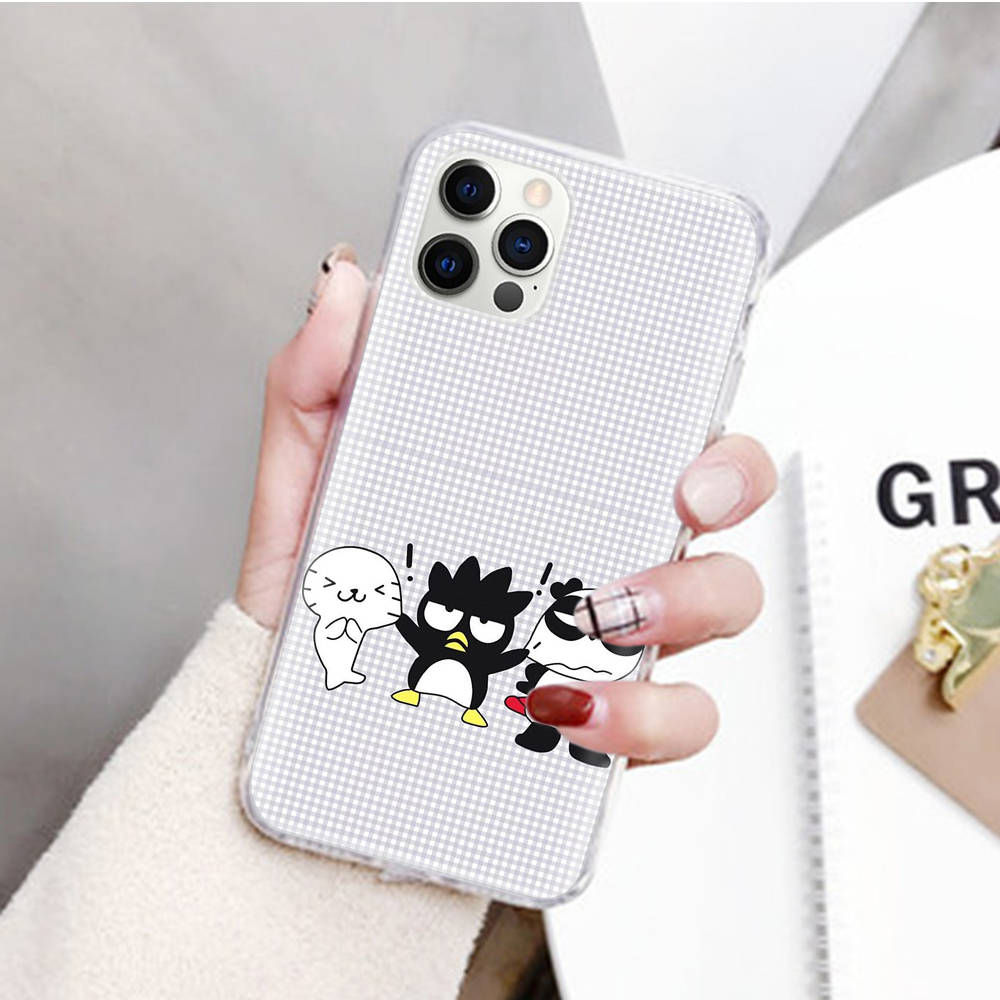 JZ1 Badtz Maru Transparent Case for Samsung A04 A14 A23 M33 M53 Realme 10 9 C35 C55 VIVO Y02 X80 Infinix Hot 30 Note 11 Tecno Spark 8P Pro