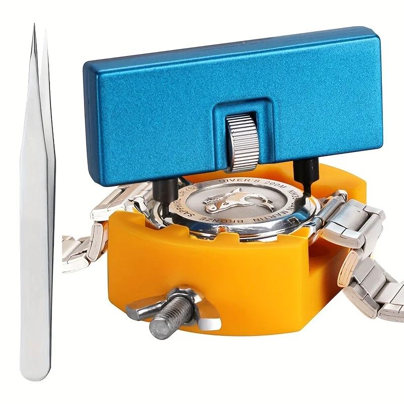 

Набор для замены батареек для часов из 3 предметов: гаечный ключ для часов, съемник задней крышки, открыватель задней крышки корпуса часов и набор пинцетов белый