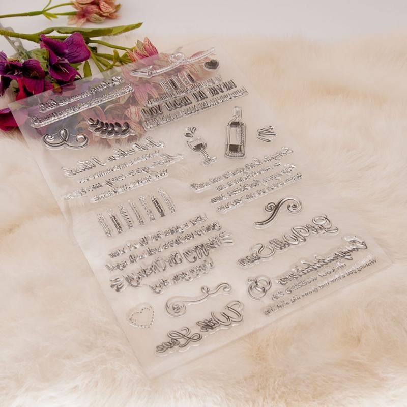 Birthday Celebration Clear Stamp Background Silicone Stamp for Birthday Card Making Scrapbooking Album Journal Planner