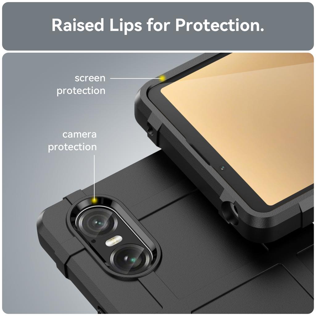Rugged Shield Soft Shockproof TPU Armor Case On for Sony Xperia 10 VI 10VI 2024 Couqe Funda