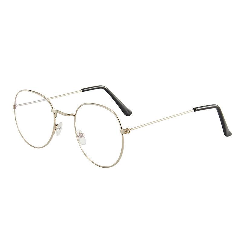 Retro Round Flat Glasses Are Trendy For Men And Women, The Same Horizontal Glasses Frame, Simple Design