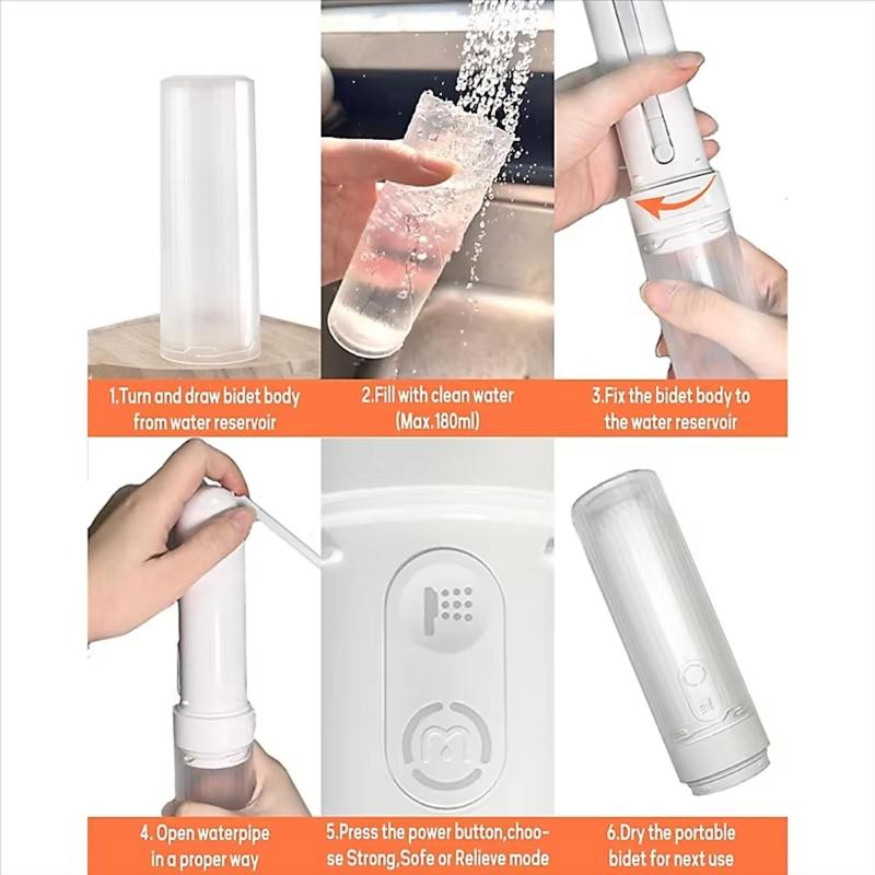 Bidé Lavador Eléctrico Femenino Impermeable 180ML Portátil con Diseños Silenciosos Dispositivo de Lavado Ideal para Viajes Cuidado de la Limpieza