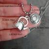 Stile Anime Retrò Bollitore Asimmetrico Tazza da Tè Orologio Tazza da Caffè Ciondolo Collana Con Catena in Acciaio Inossidabile Collana per Donne