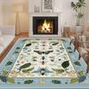 Botanisch Vlinder Bloemenkleed voor Woonkamer Groot Tapijt Decoratie Slaapkamer Nachtkastje Antislip Pluizig Wasbaar Terras Vloermatten