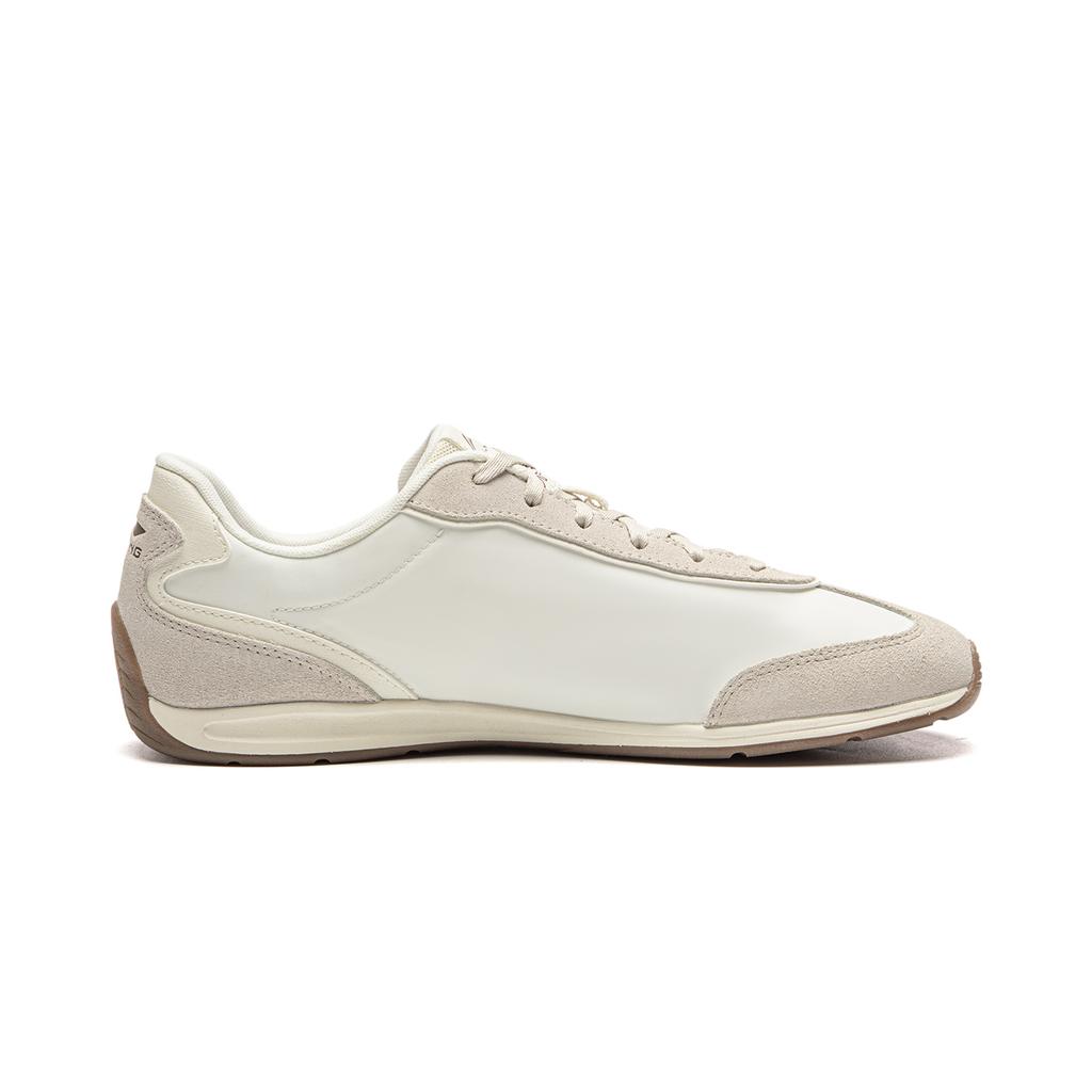 Li Ning Film 70S Slip Resistant, Abrasion Resistant, Lightweight Low Top German Army Trainers Men's Ecru AGCW213-3