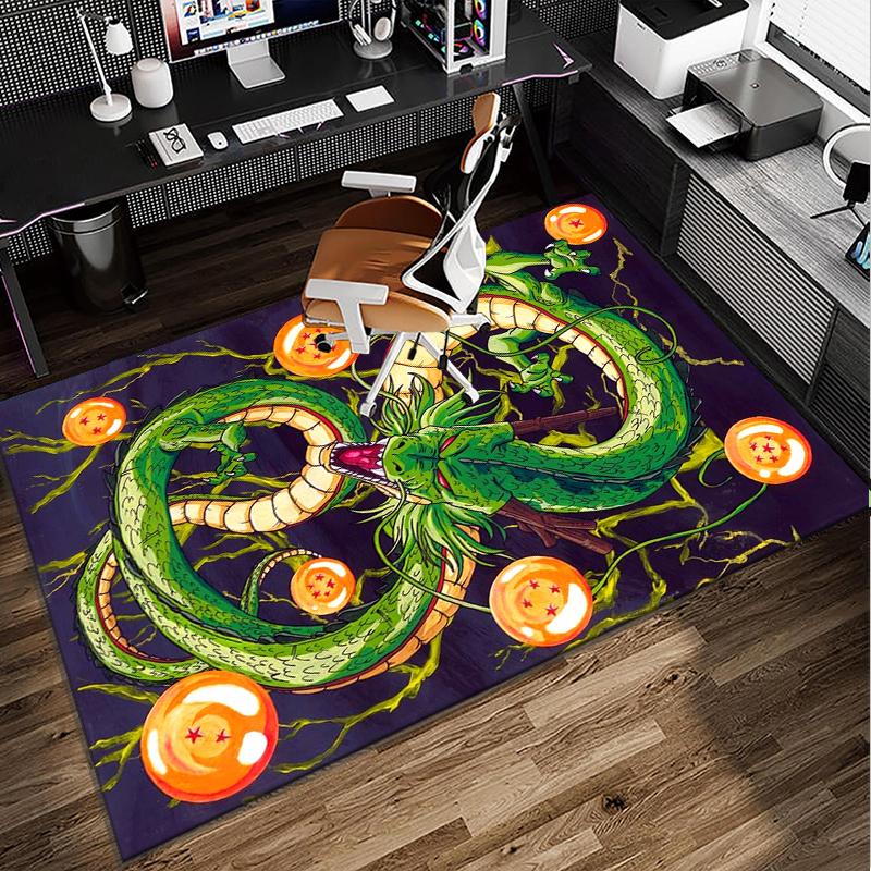 Goku Anime Office Rug Chair Mat, Game Carpet, Suitable for Front Door, Bedroom, Living Room, Desk, Holiday Gift
