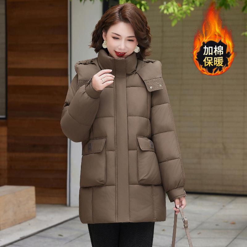 

Пуховик женский дизайнерский нишевый длинный маленький зимний новый утолщенный высококачественный 4XL [recommended 150-80kg] темно-коричневого