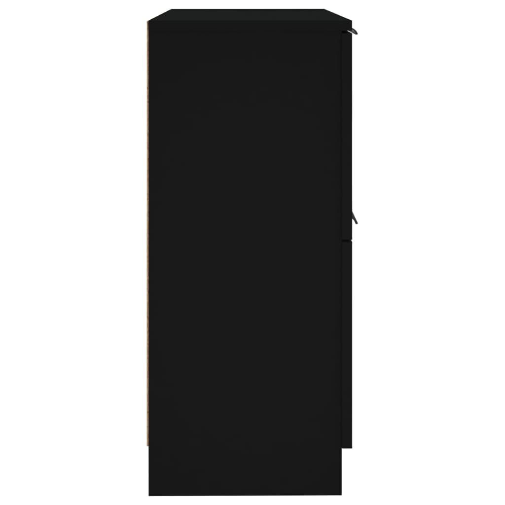 Sideboards 2 pcs Black 30 x 30 x 70 cm Engineered Wood