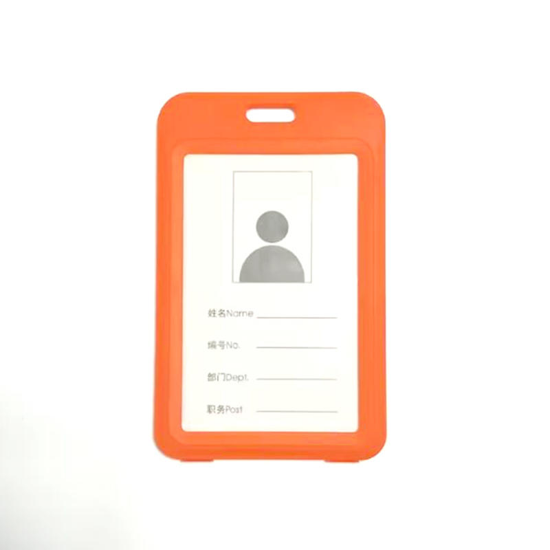 Card Cover Double-sided Transparent Hard Plastic Card Protective Cover Multi-color Chest Badge Work ID Card Holder