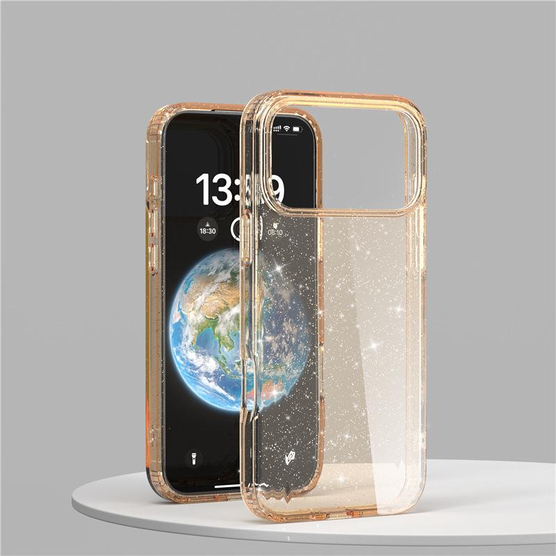 Applicable To Apple 17Pro Mobile Phone Case Glitter iphone17AIR Transparent 17Pro Max Magnetic Case